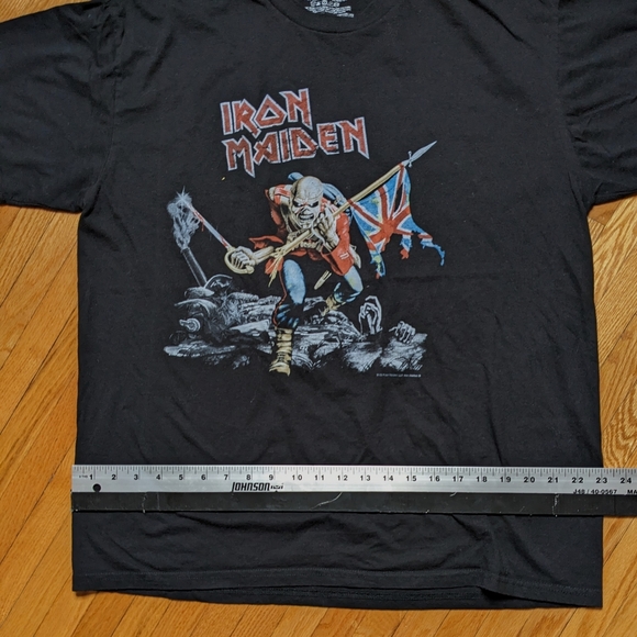 Band Shirt Iron Maiden Heavy Metal music tee XL Philips Philcos black unisex men - Picture 8 of 9